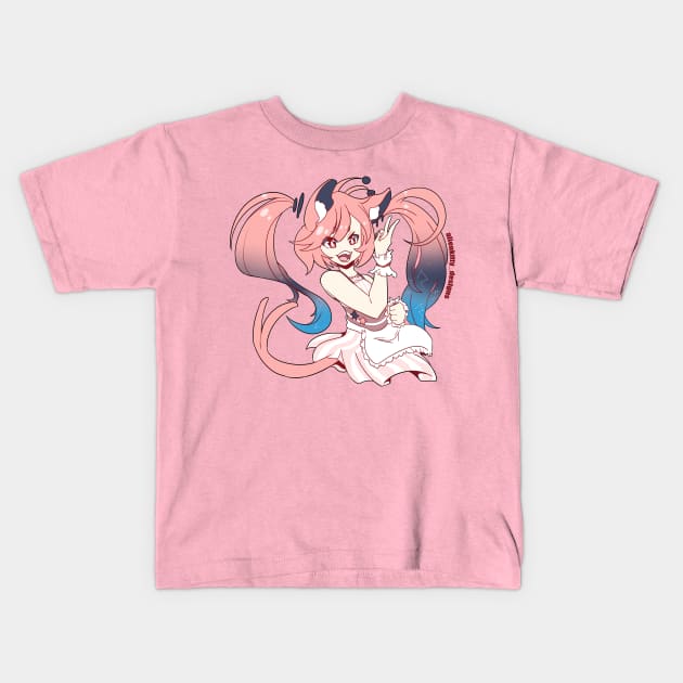 Aki Chan Alienkitty Kids T-Shirt by kelsmister